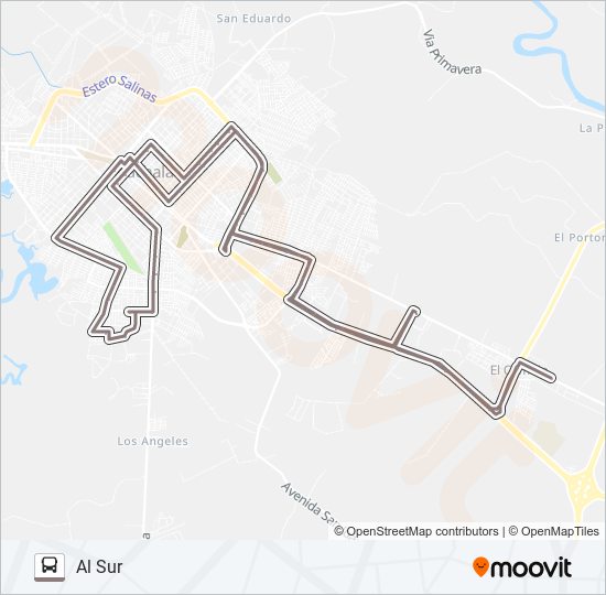 Mapa de RUTA 5 MACHALA de autobús