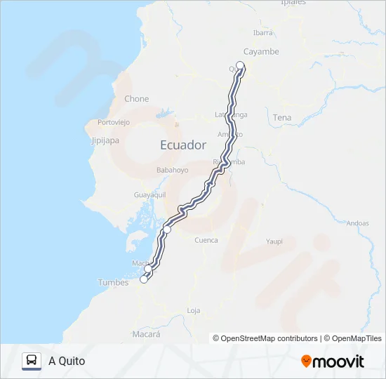 INTERPROV. 2 QUITO Bus Line Map