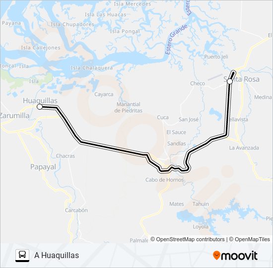INTERC. 2 HUAQUILLAS bus Line Map