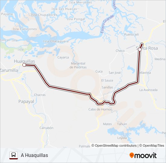 INTERC. 3 HUAQUILLAS bus Line Map