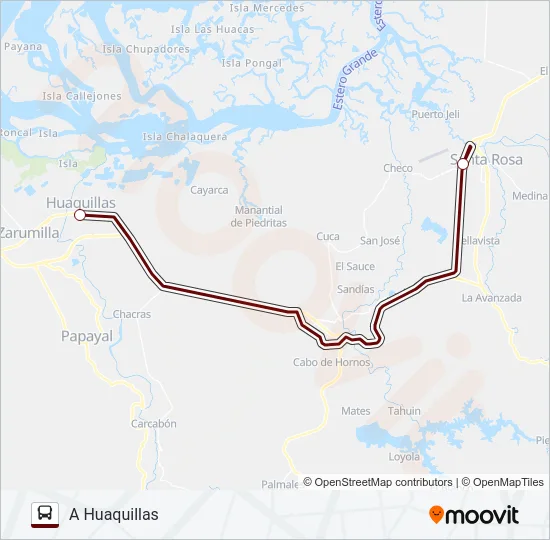 INTERC. 3 HUAQUILLAS Bus Line Map