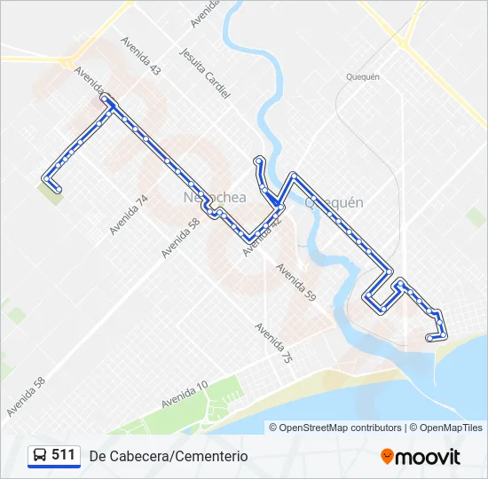 511 Bus Line Map