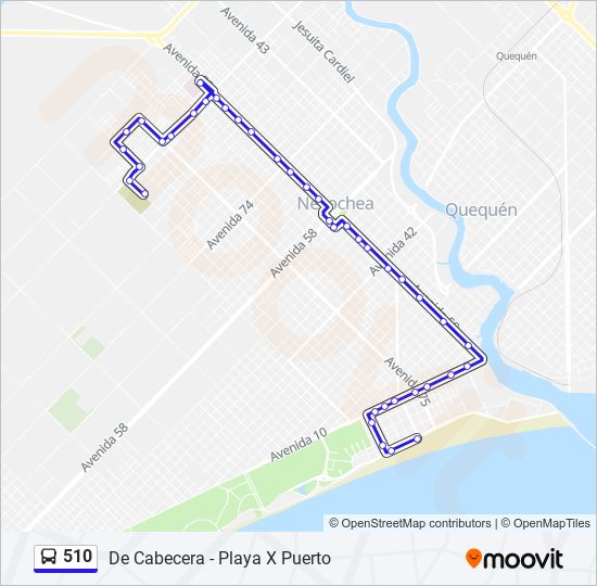 510 bus Line Map