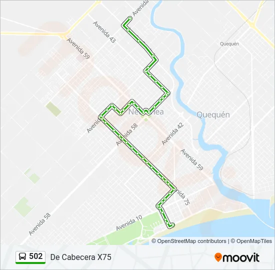 502 Bus Line Map