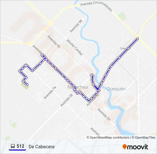 512 Bus Line Map