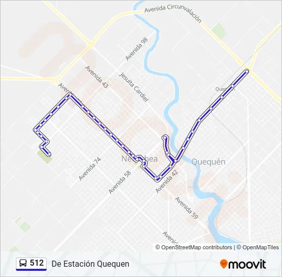 512 Bus Line Map