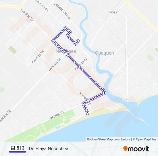 513 Bus Line Map