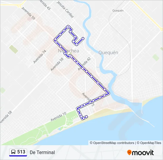 513 Bus Line Map