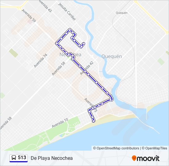 513 bus Line Map