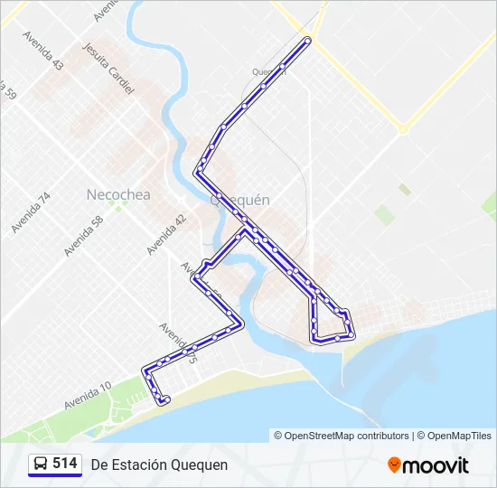 514 Bus Line Map