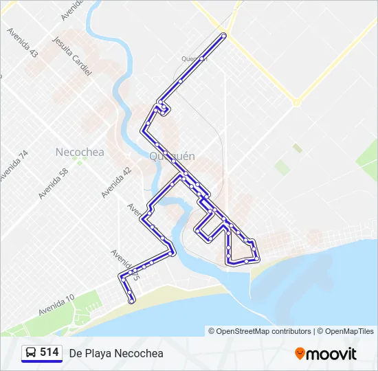 514 Bus Line Map