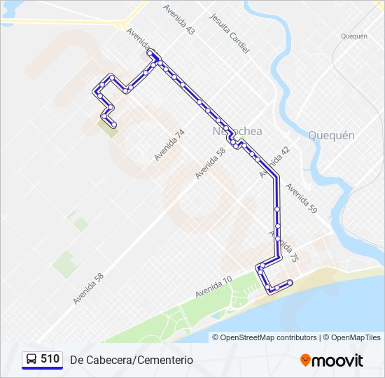 510 bus Line Map