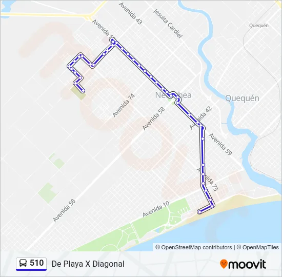 510 Bus Line Map