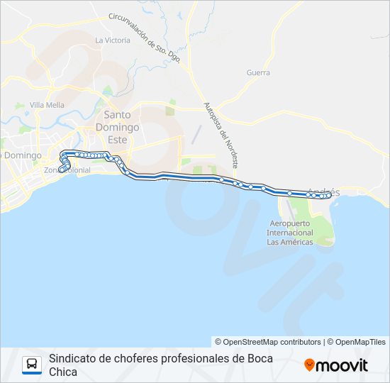 Mapa de SICHOPROBOCH de autobús