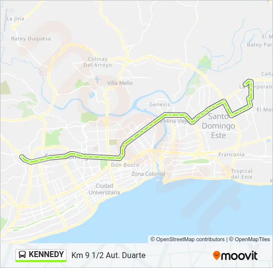 KENNEDY Bus Line Map