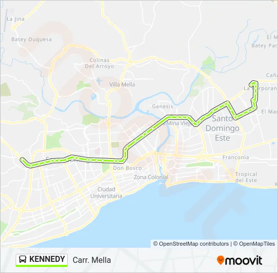 KENNEDY Bus Line Map