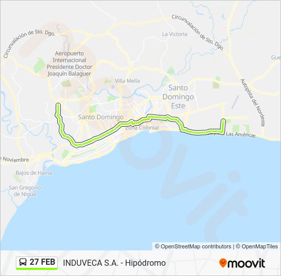 Ruta 27 FEB: horarios, paradas y mapas - Hipódromo (Actualizado)
