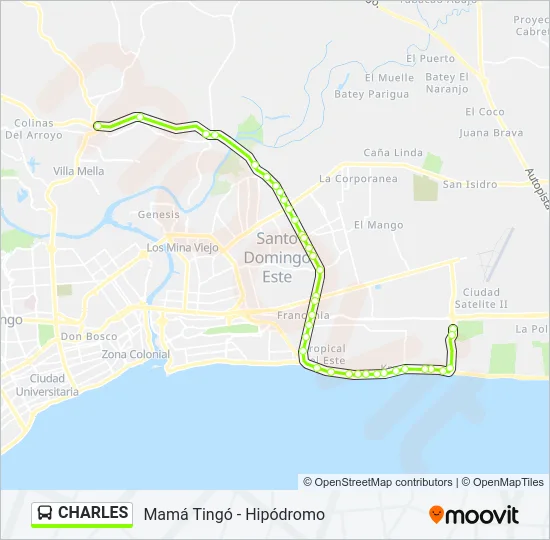 CHARLES Bus Line Map