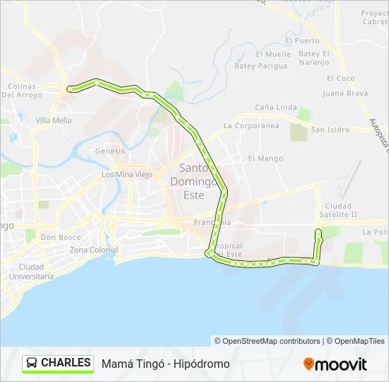CHARLES Bus Line Map
