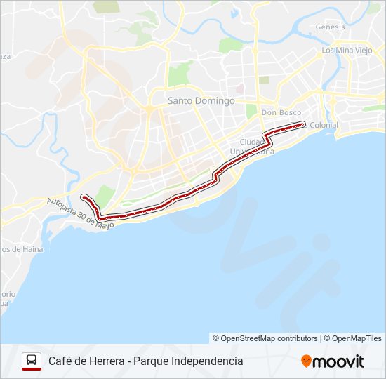 Mapa de CAFÉ - KM12 de autobús