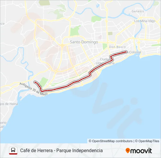 CAFÉ - KM12 Bus Line Map