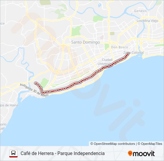 Mapa de CAFÉ - KM12 de autobús