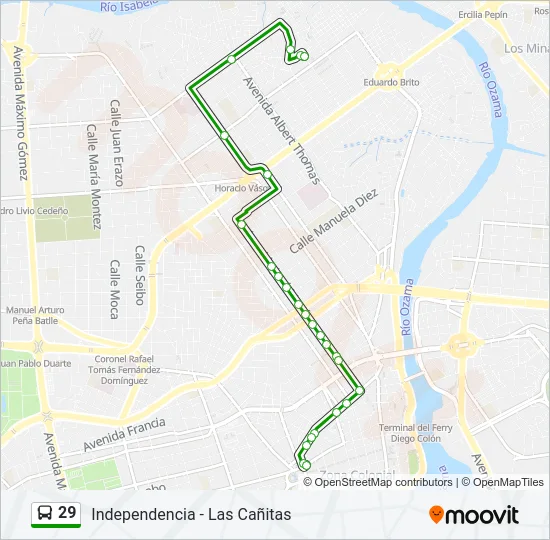 29 Bus Line Map
