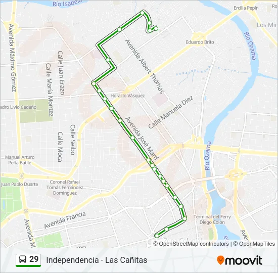 29 Bus Line Map