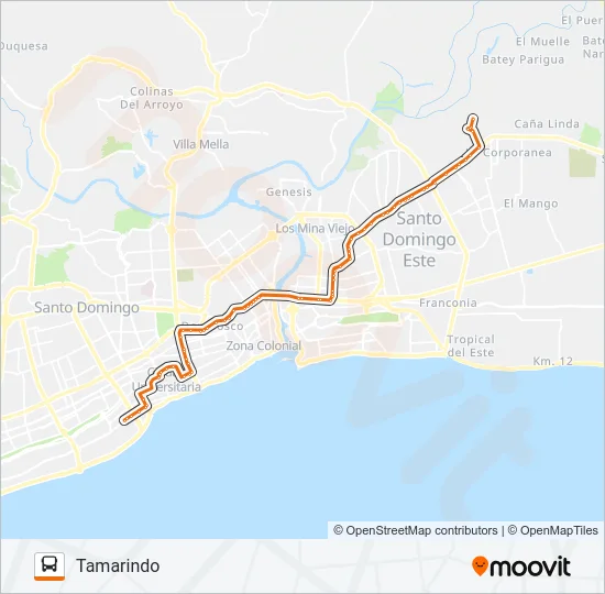 PERLA VILLA 96B Bus Line Map