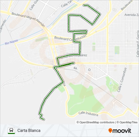 Mapa de POLVORERA de autobús
