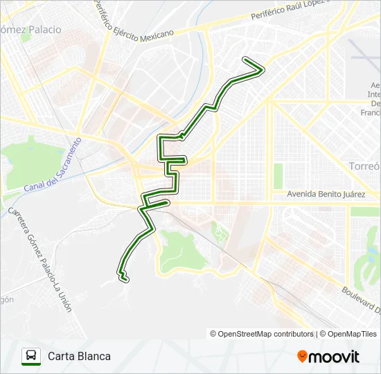 POLVORERA Bus Line Map