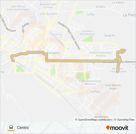 CENTENARIO Bus Line Map