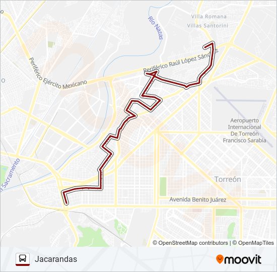 Ruta jacarandas: horarios, paradas y mapas - Canal 4 (Actualizado)