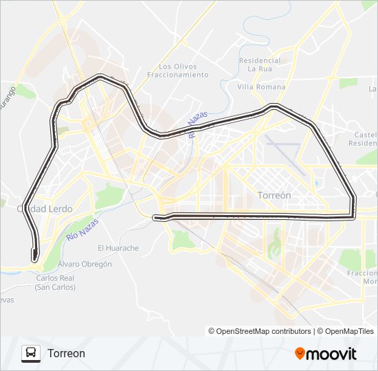 PERIFÉRICO Bus Line Map