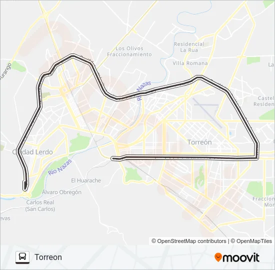 PERIFÉRICO Bus Line Map