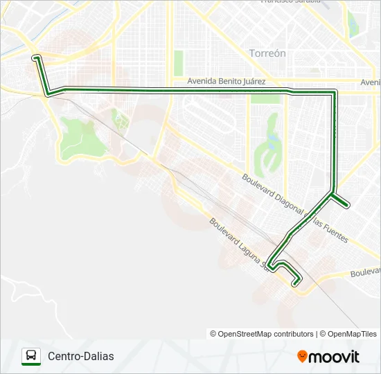 SUR DALIAS Bus Line Map