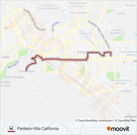 SAN JOAQUÍN Bus Line Map