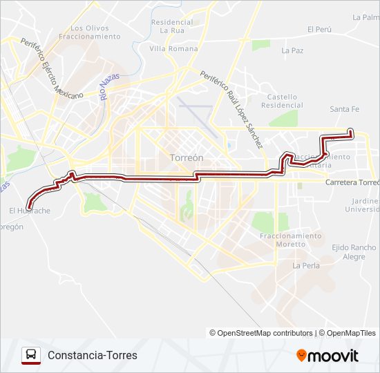 SAN JOAQUÍN Bus Line Map
