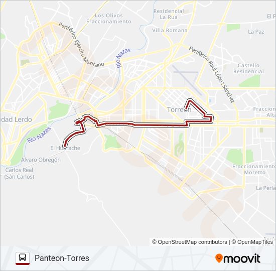 SAN JOAQUÍN Bus Line Map