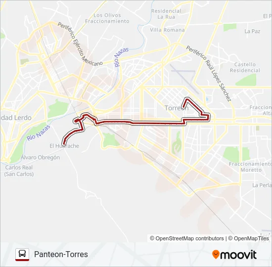SAN JOAQUÍN Bus Line Map