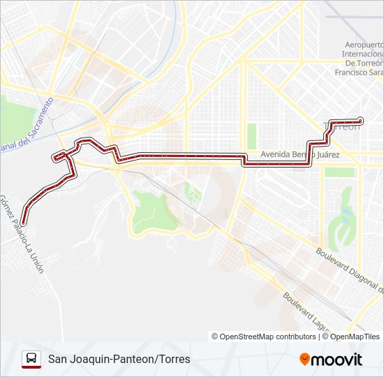 Mapa de SAN JOAQUÍN de autobús