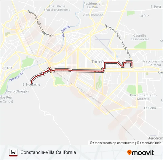 SAN JOAQUÍN Bus Line Map