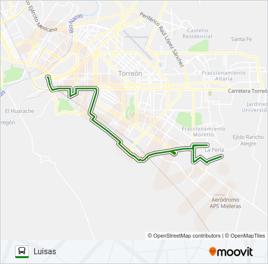 Mapa de SUR PANTEONES de autobús