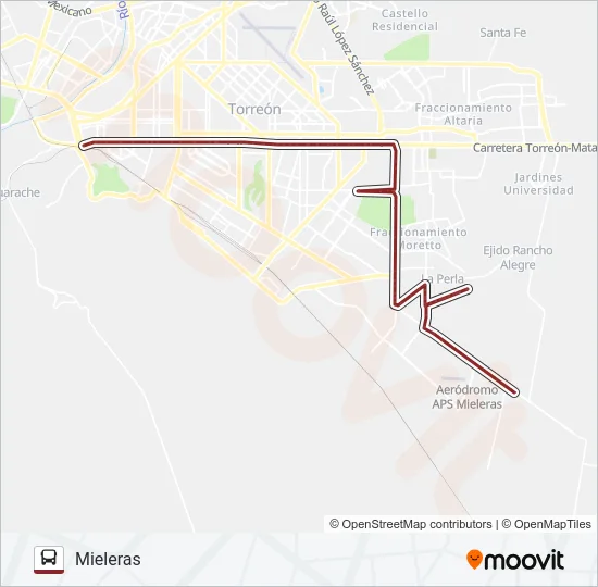 NUEVO MIELERAS Bus Line Map