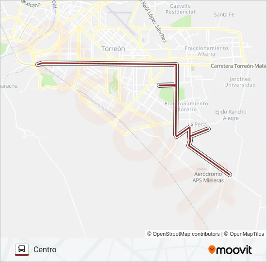 NUEVO MIELERAS Bus Line Map