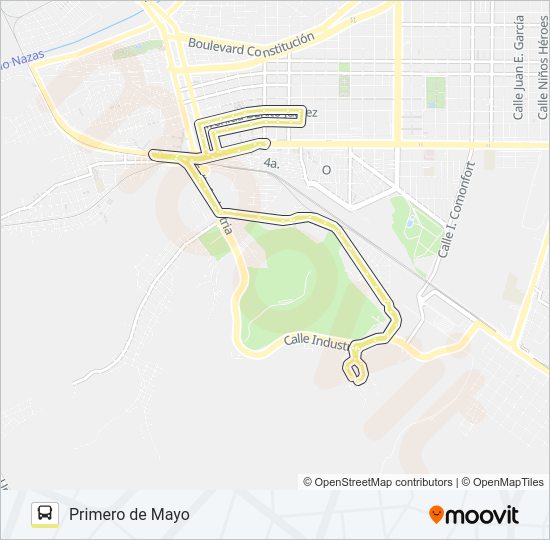 Mapa de PRIMERO DE MAYO de autobús