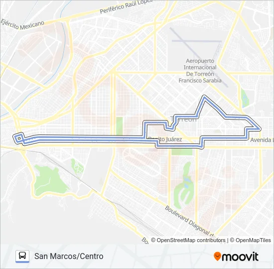 CAMPO-SAN MARCOS Bus Line Map