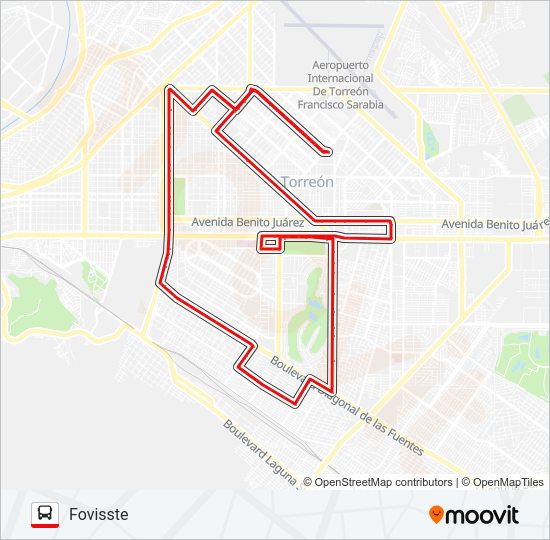 TRIANGULO FOVISSSTE Bus Line Map