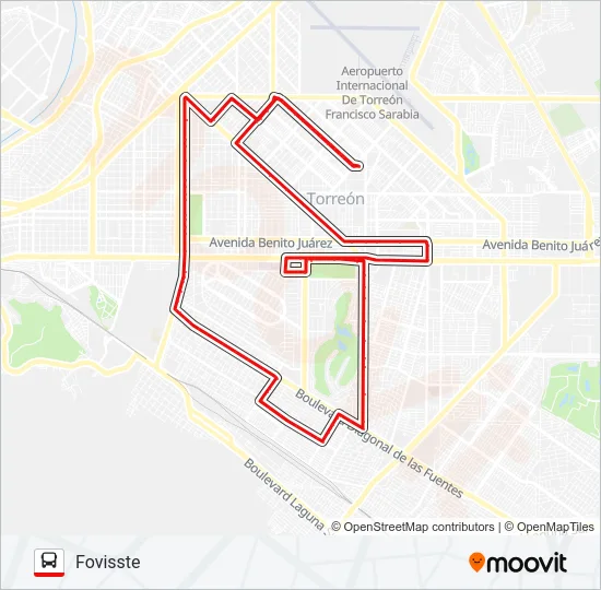 TRIANGULO FOVISSSTE Bus Line Map