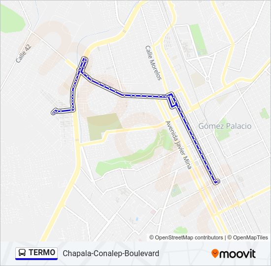 Mapa de TERMO de autobús